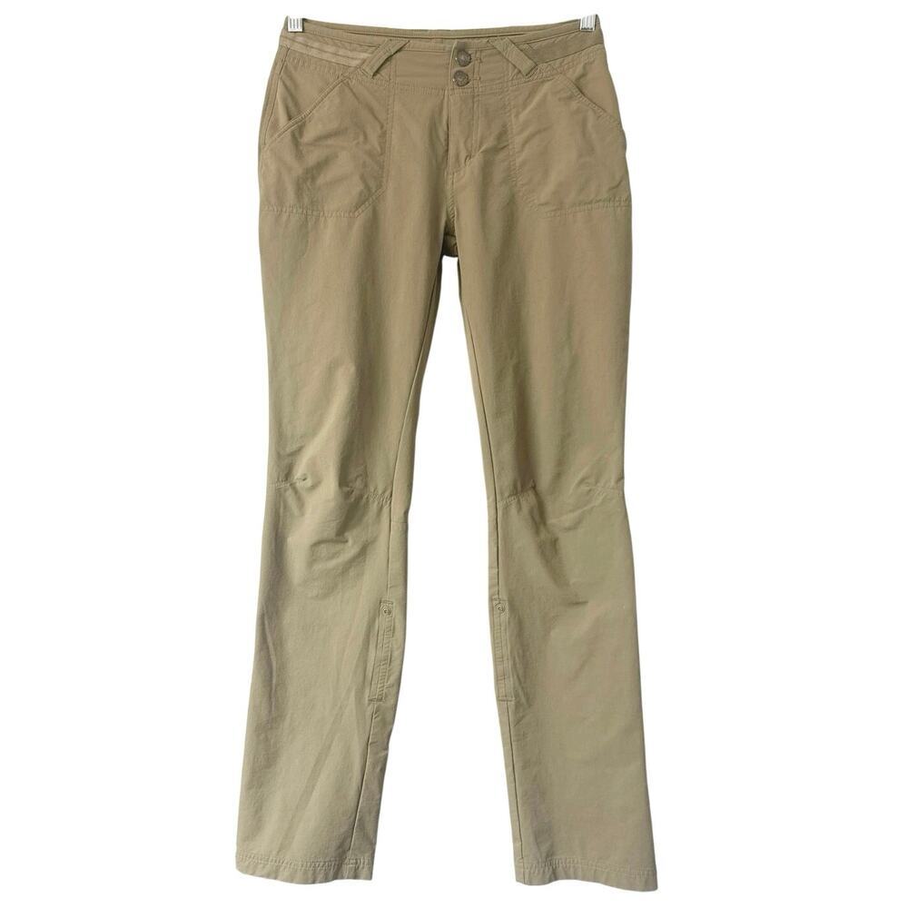 Marmot Hiking Pants Womens Size 4 Light Khaki Nylon Stretch Outdoor Travel